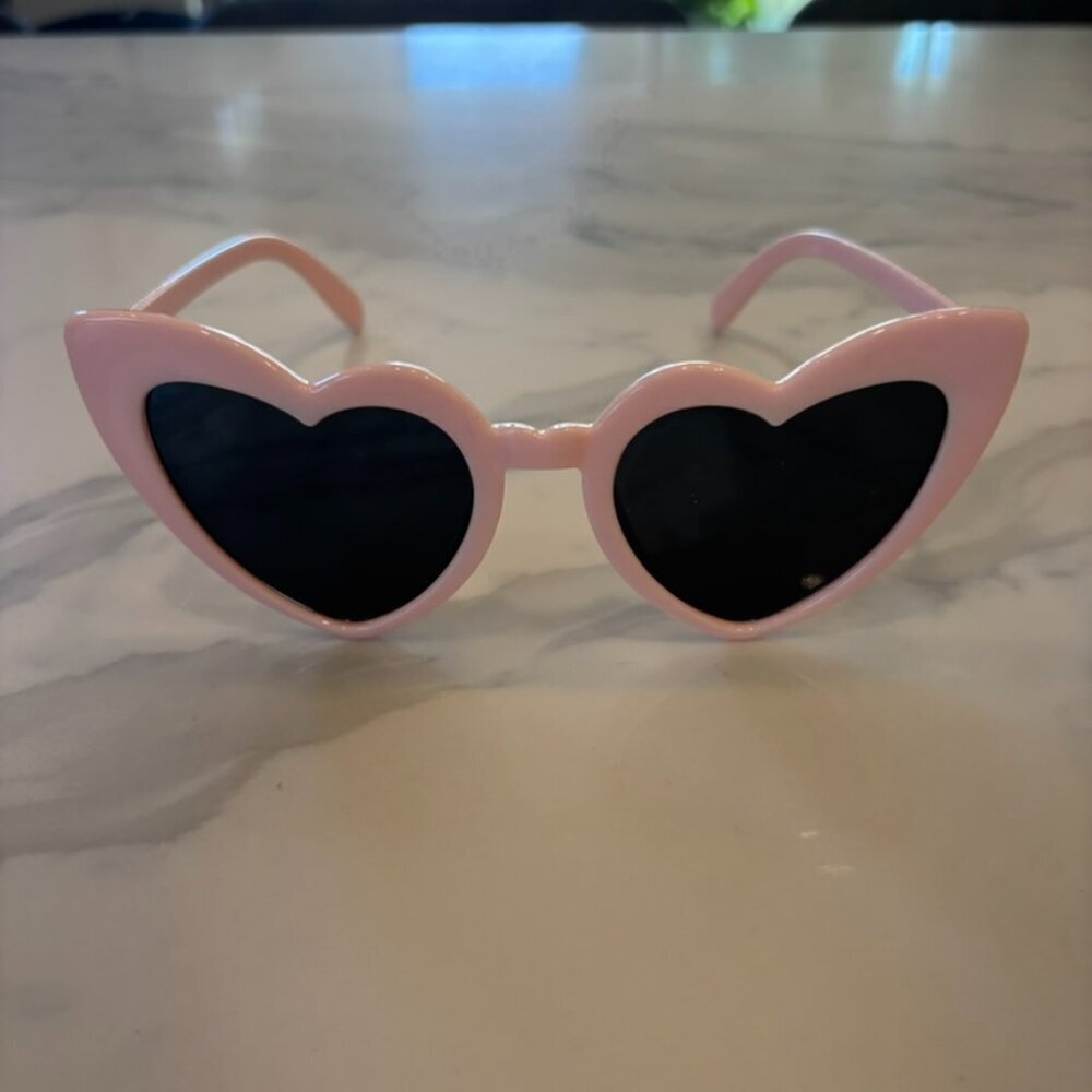 Light Pink Heart Bachelorette Sunglasses - Picture 2 of 4